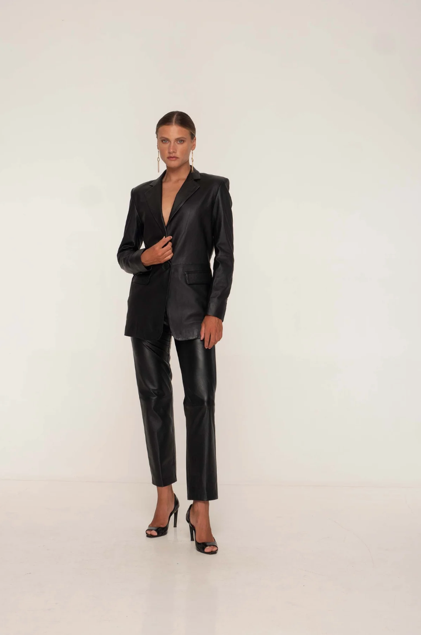 2NDSKIN - Kingston Oversized Leather Blazer – rheia